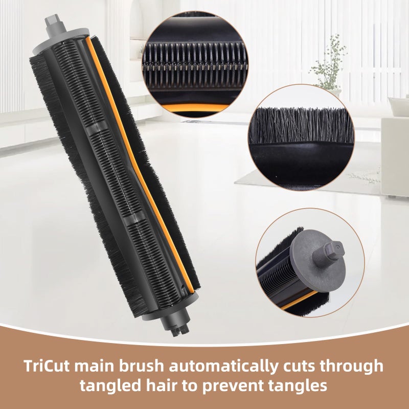 YUEYEE TriCut Brush Accessories Replacement Parts for Dreame X40 Ultra/ X30 Ultra/ L30 Ultra/ L10s Ultra/ L20 Ultra/ L10s Pro/ L40 Ultra, MOVA P10 / P10 Pro/ P50 Pro, Includes 4 mop Cloths, 4 dust Bags - Image 4